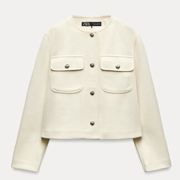 Nwt-Zara- Soft Pocket Jacket-XS - Picture 3 of 6